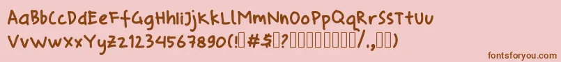 colombosketches Font – Brown Fonts on Pink Background