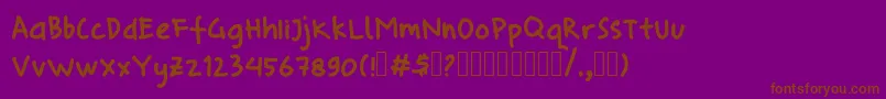 colombosketches Font – Brown Fonts on Purple Background