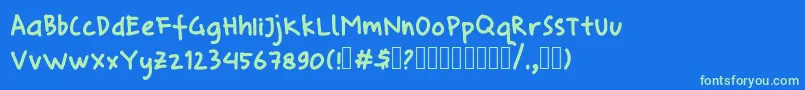 colombosketches Font – Green Fonts on Blue Background