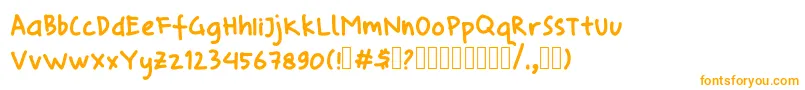 colombosketches Font – Orange Fonts on White Background