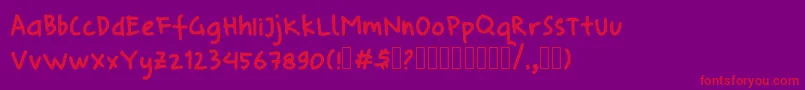 colombosketches Font – Red Fonts on Purple Background