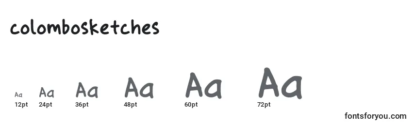 Colombosketches Font Sizes