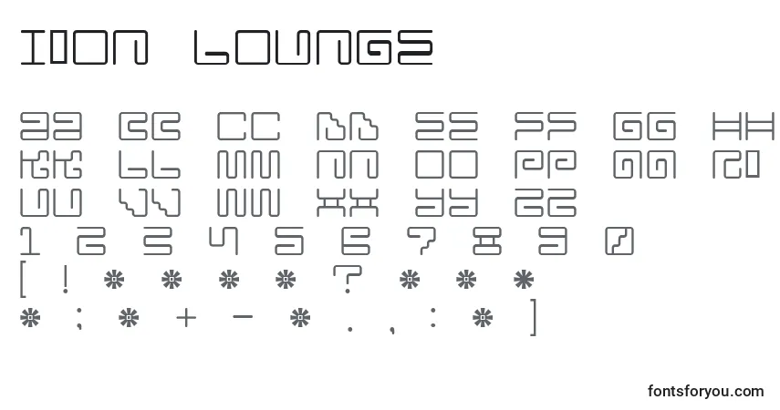 Fuente Iron Lounge - alfabeto, números, caracteres especiales