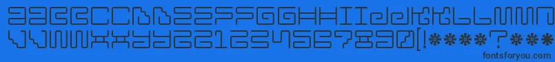 Iron Lounge Font – Black Fonts on Blue Background