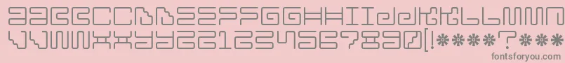Iron Lounge Font – Gray Fonts on Pink Background