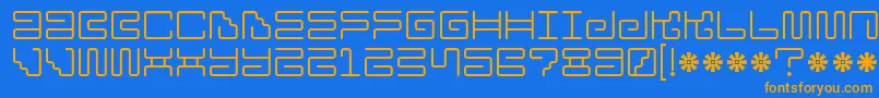 Iron Lounge Font – Orange Fonts on Blue Background