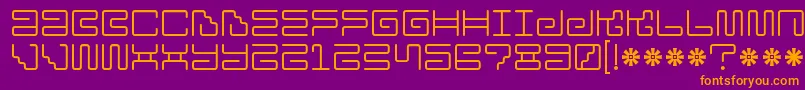 Police Iron Lounge – polices orange sur fond violet