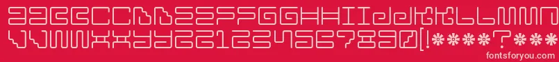 Iron Lounge Font – Pink Fonts on Red Background