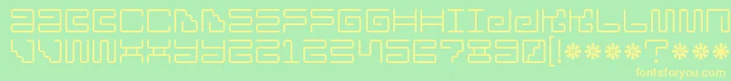 Iron Lounge Font – Yellow Fonts on Green Background