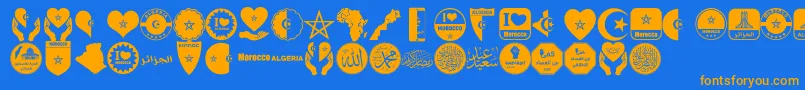 Więcej informacji o czcionce color Morocco Algeria Czcionka color Morocco Algeria – pomarańczowe czcionki na niebieskim tle