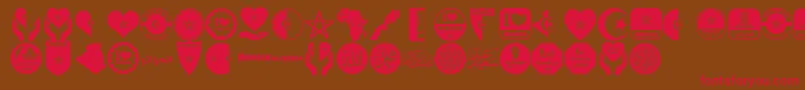 color Morocco Algeria Font – Red Fonts on Brown Background