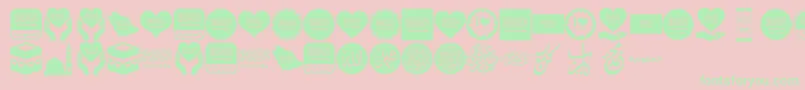 フォントColor Saudi Arabia – ピンクの背景に緑の文字