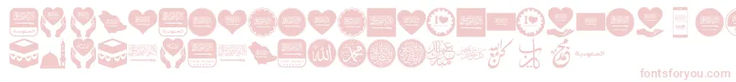 Fonte Color Saudi Arabia – fontes cor-de-rosa