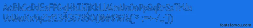 フォントColor Time   – 黒い文字の青い背景