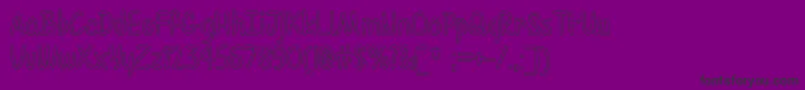 Шрифт Color Time   – чёрные шрифты на фиолетовом фоне