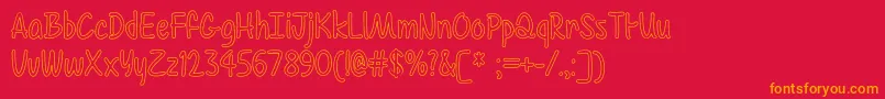 Color Time   Font – Orange Fonts on Red Background