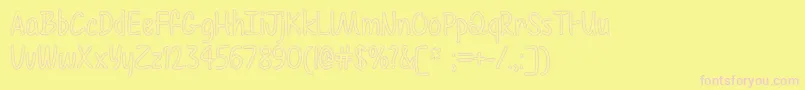 Color Time  -fontti – vaaleanpunaiset fontit keltaisella taustalla