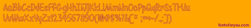 Шрифт Color Time   – фиолетовые шрифты на оранжевом фоне