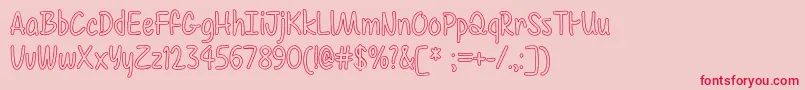 Color Time   Font – Red Fonts on Pink Background