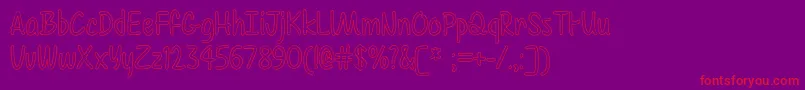 Color Time   Font – Red Fonts on Purple Background