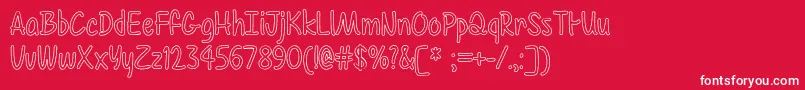 Color Time   Font – White Fonts on Red Background