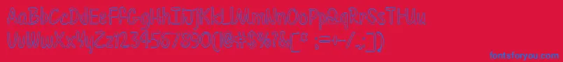 Color Time   Font – Blue Fonts on Red Background