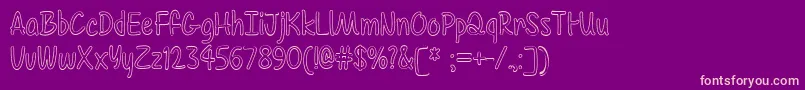 Color Time   Font – Pink Fonts on Purple Background