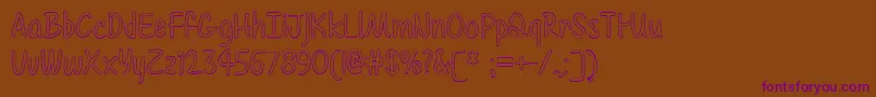 Color Time   Font – Purple Fonts on Brown Background