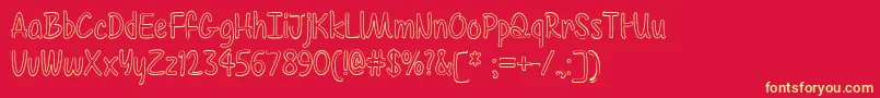 Color Time   Font – Yellow Fonts on Red Background