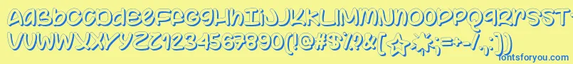 Color Your World   Font – Blue Fonts on Yellow Background