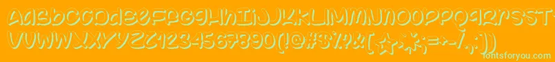 Color Your World   Font – Green Fonts on Orange Background