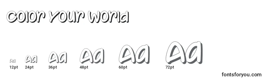 Color Your World   Font Sizes