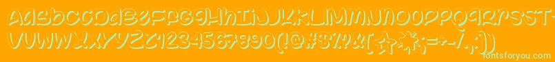 Color Your World   Font – Green Fonts on Orange Background