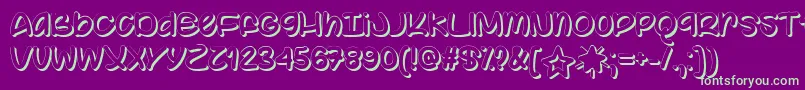 Color Your World   Font – Green Fonts on Purple Background