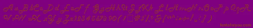 colour Font – Brown Fonts on Purple Background