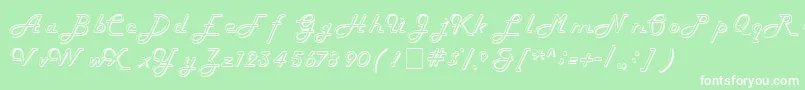 colour Font – White Fonts on Green Background