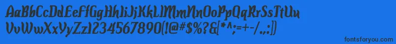 colourbars bd Font – Black Fonts on Blue Background