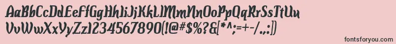 colourbars bd Font – Black Fonts on Pink Background
