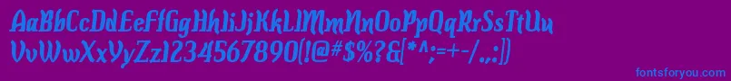 colourbars bd Font – Blue Fonts on Purple Background