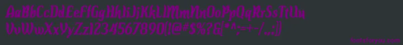 フォントcolourbars bd – 黒い背景に紫のフォント