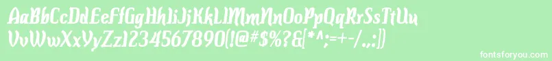 colourbars bd Font – White Fonts on Green Background