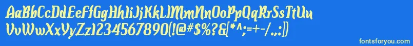 colourbars bd Font – Yellow Fonts on Blue Background