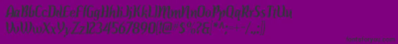 colourbars-Schriftart – Schwarze Schriften auf violettem Hintergrund
