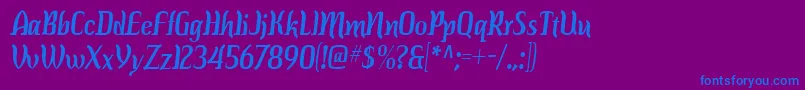 colourbars Font – Blue Fonts on Purple Background