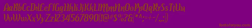 colourbars Font – Brown Fonts on Purple Background