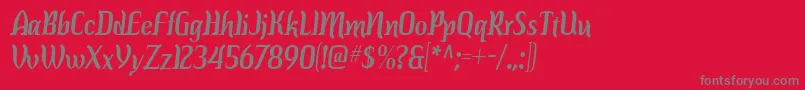 colourbars Font – Gray Fonts on Red Background