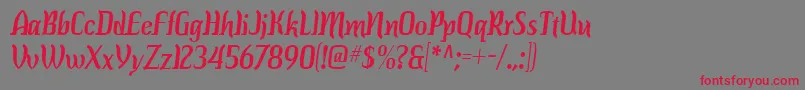 Шрифт colourbars – красные шрифты на сером фоне