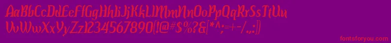 colourbars Font – Red Fonts on Purple Background