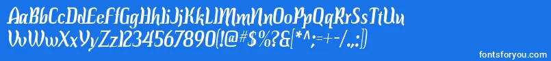 colourbars Font – White Fonts on Blue Background