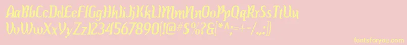 colourbars Font – Yellow Fonts on Pink Background